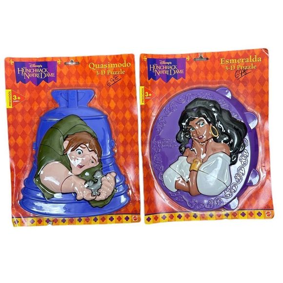 Lot of 3D Puzzles 90s Disney Hunchback of Notre Dame - Picture 1 of 11